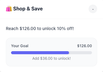 BuddyBoost popup showing the initial $126 spend target